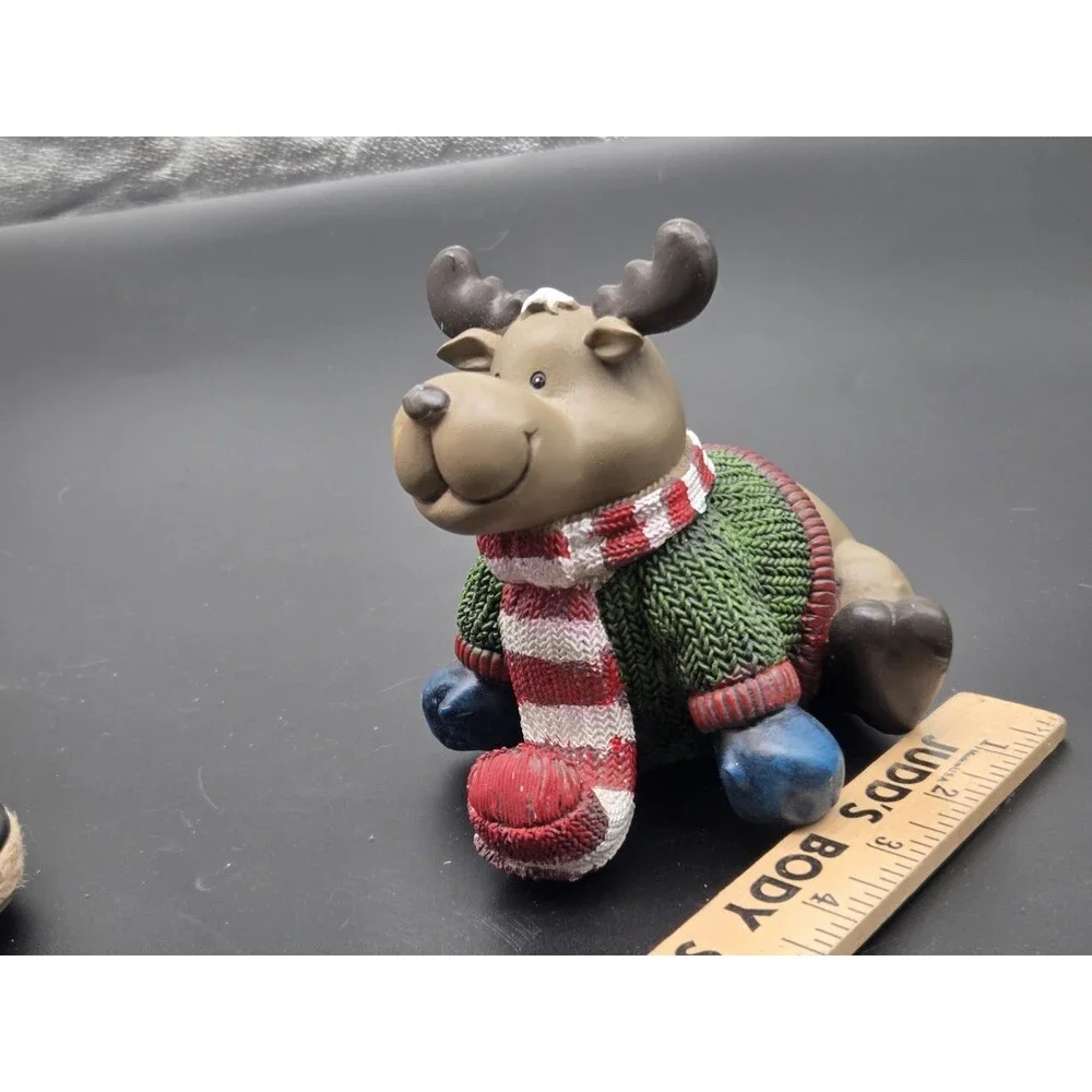 Holiday Moose Figural Christmas Stocking Hanger